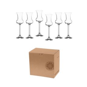 VS HAMEDAM 6 Set of six elegant 85 ml volume glasses for grappa or other aperitif